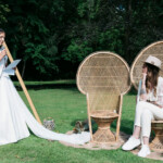 La mariée lisant ses voeux lors de la cérémonie.